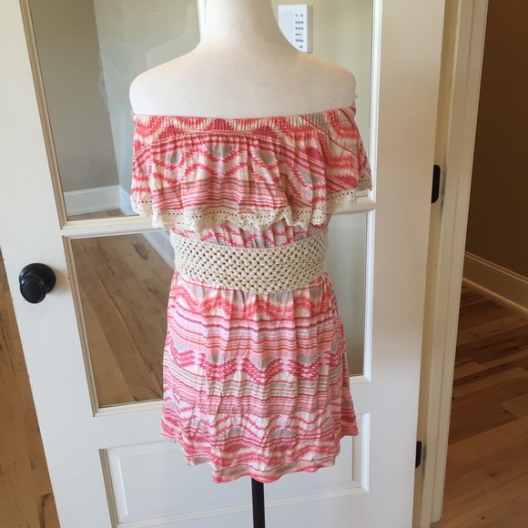 Off Shoulder Mini Dress NWT Womens Small - Picture 5 of 5
